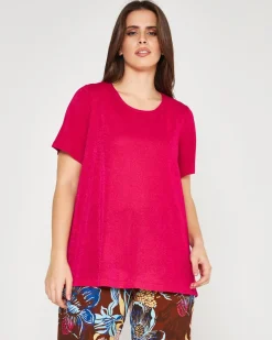 Maglia lurex FUXIA