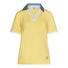 Maglia polo con colletto pois YELLOW