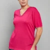 Maglia scollo a V MAGENTA