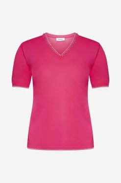Maglia scollo a V MAGENTA