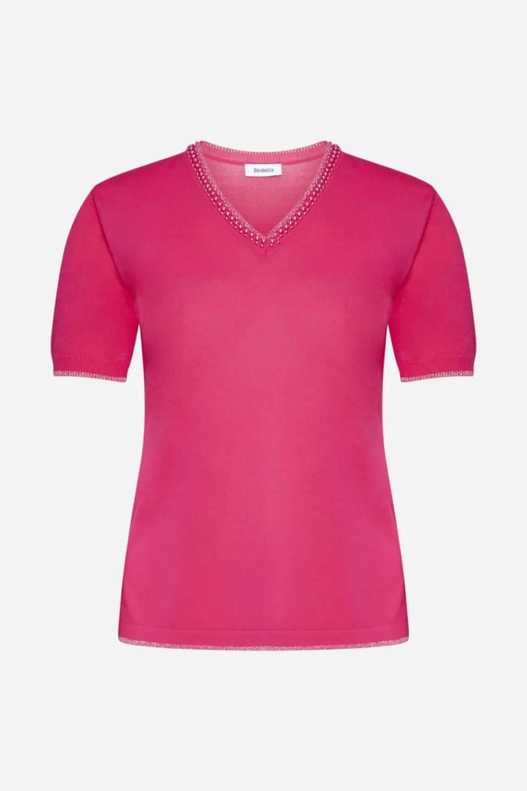 Maglia scollo a V MAGENTA