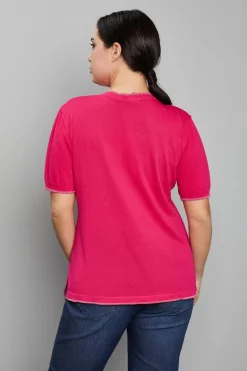 Maglia scollo a V MAGENTA