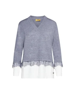 Maglia scollo "V" GRIGIO MEDIO