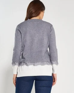 Maglia scollo "V" GRIGIO MEDIO