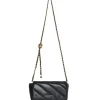 Mini bag con tracolla a catena intrecciata NERO