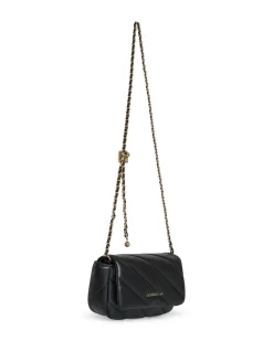 Mini bag con tracolla a catena intrecciata NERO