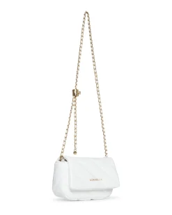 Mini bag con tracolla a catena intrecciata BIANCO