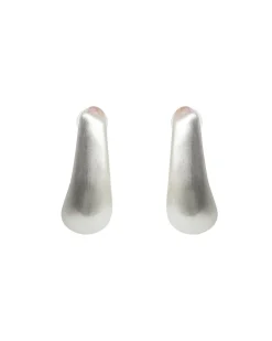 Orecchini a goccia satinati SILVER