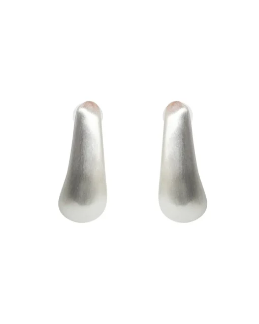 Orecchini a goccia satinati SILVER