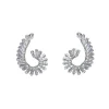 Orecchini con strass baguette SILVER