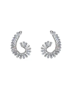 Orecchini con strass baguette SILVER