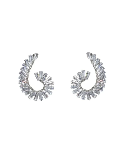 Orecchini con strass baguette SILVER