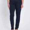 Pantalone a palazzo con vita elastica BLU