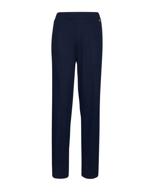 Pantalone a palazzo con vita elastica BLU