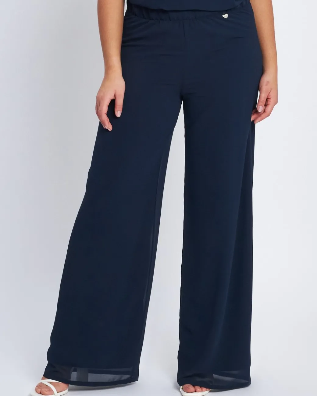 Pantalone ampio con bustino elastico BLU