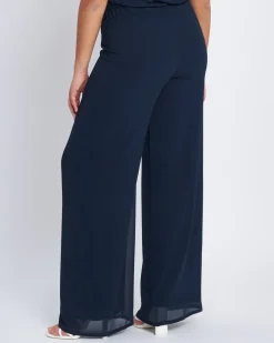 Pantalone ampio con bustino elastico BLU