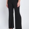 Pantalone ampio con vita elastica in jersey stretch NERO