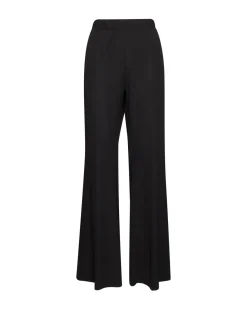 Pantalone ampio con vita elastica in jersey stretch NERO