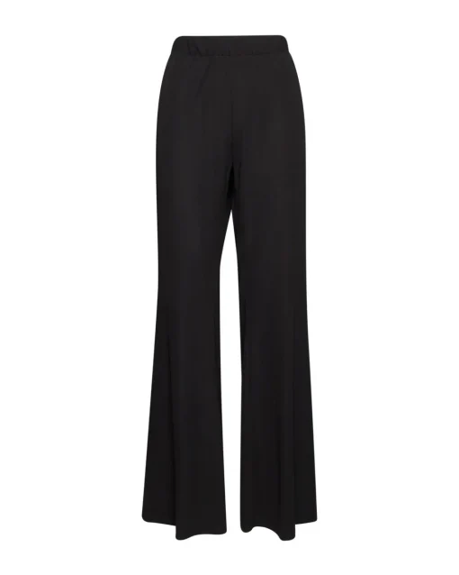 Pantalone ampio con vita elastica in jersey stretch NERO