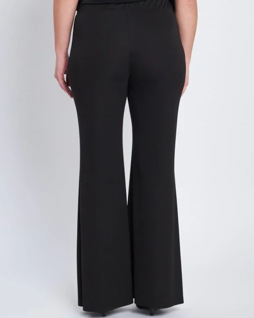 Pantalone ampio con vita elastica in jersey stretch NERO