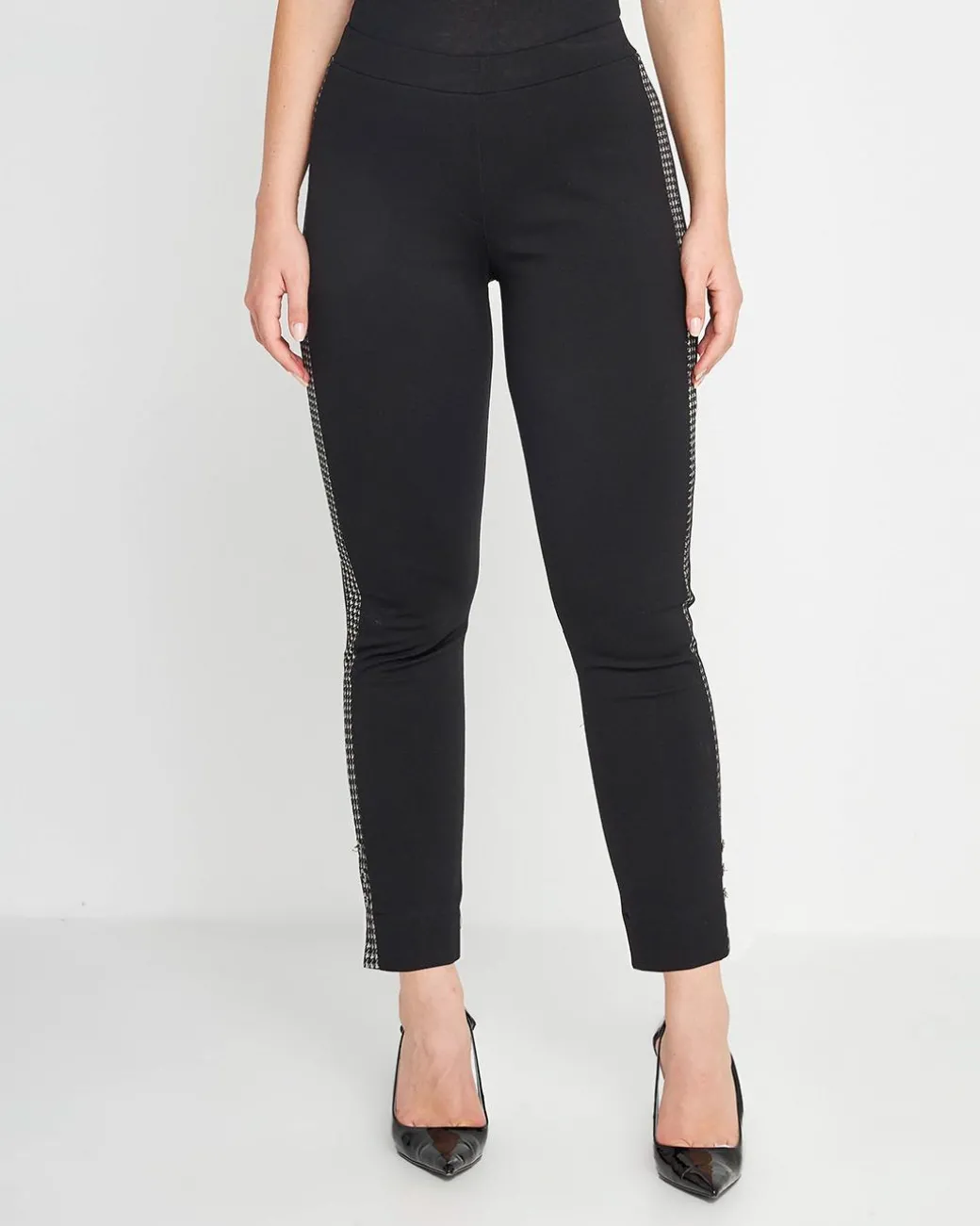 Pantalone banda pied de poul NERO