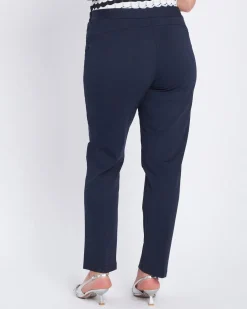 Pantalone basic con taglio push up posteriore BLU