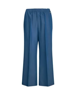 Pantalone capri in chambray di misto viscosa con bustino elastico DENI