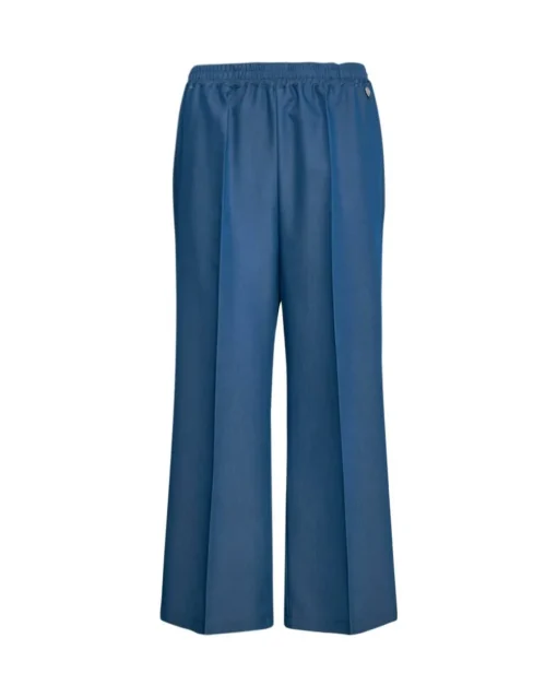 Pantalone capri in chambray di misto viscosa con bustino elastico DENI