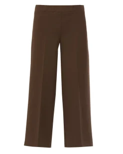 Pantalone comfy cropped con vita elastica MORO