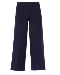 Pantalone comfy cropped con vita elastica BLU