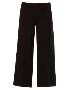 Pantalone comfy cropped con vita elastica NERO
