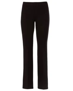 Pantalone comfy flare con vita elastica NERO