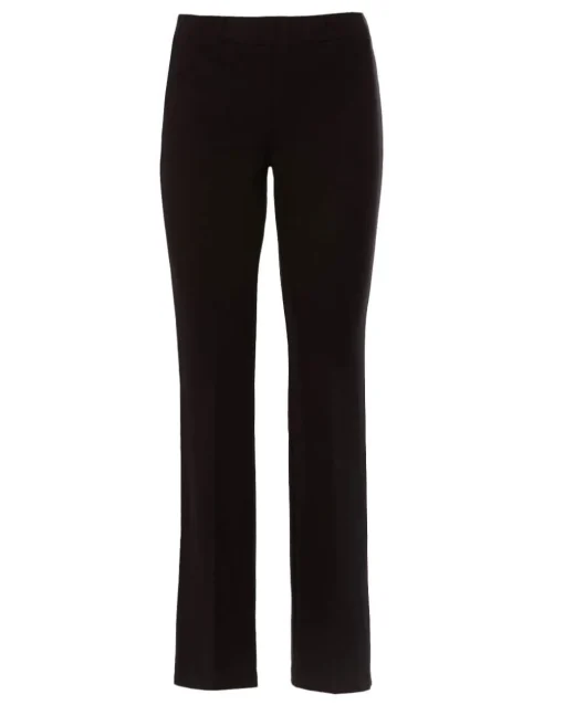 Pantalone comfy flare con vita elastica NERO