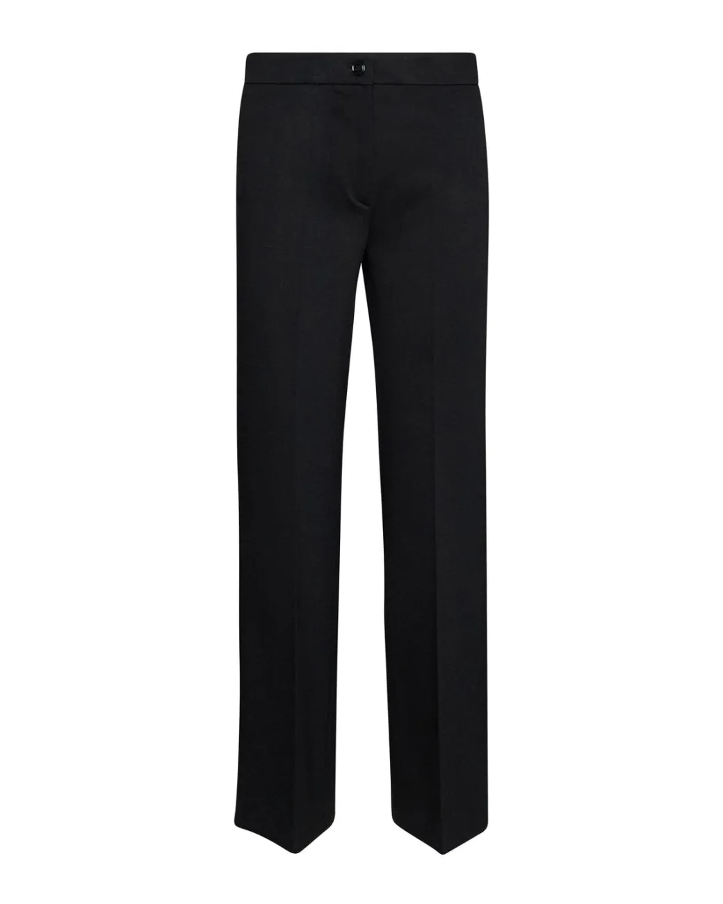 Pantalone flare in punto milano di viscosa NERO