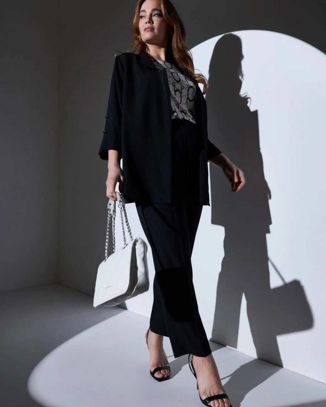 Pantalone fluido in cady NERO