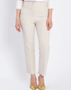 Pantalone in bistretch slim fit BEIGE ROSE