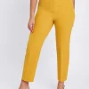 Pantalone in bistretch slim fit SENAPE