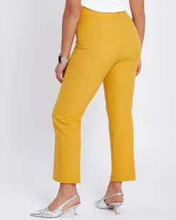 Pantalone in bistretch slim fit SENAPE