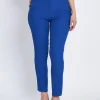 Pantalone in cady a gamba dritta BLU CHINA