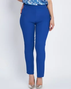Pantalone in cady a gamba dritta BLU CHINA