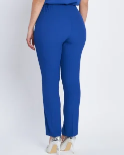 Pantalone in cady a gamba dritta BLU CHINA