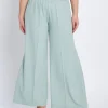 Pantalone in cady con baciapiega laterale al fondo ALOE