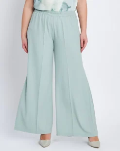 Pantalone in cady con baciapiega laterale al fondo ALOE