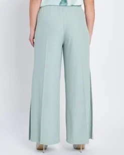 Pantalone in cady con baciapiega laterale al fondo ALOE