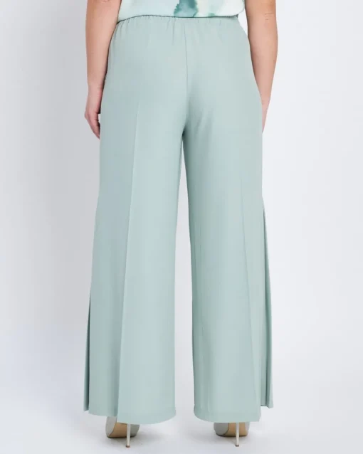 Pantalone in cady con baciapiega laterale al fondo ALOE