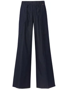 Pantalone in denim con vita elasticizzata BLU