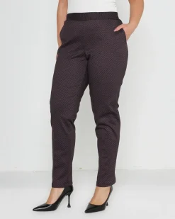 Pantalone microfantasia BORDEAUX