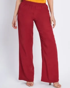 Pantalone palazzo con vita elastica INDIA