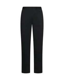 Pantalone skinny in twill di misto cotone elasticizzato tinta unita co