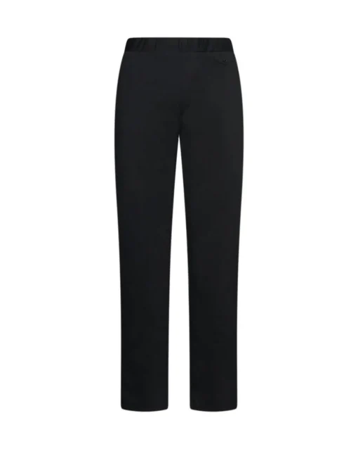 Pantalone skinny in twill di misto cotone elasticizzato tinta unita co
